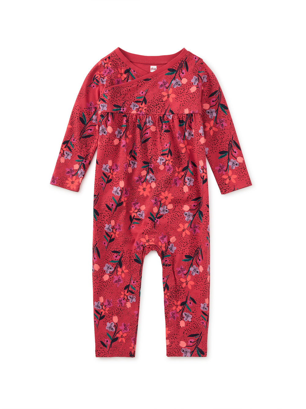 French Flowers Wrap Baby Romper