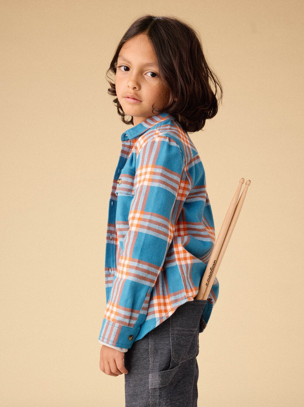 Campfire Plaid Flannel Button Up Shirt