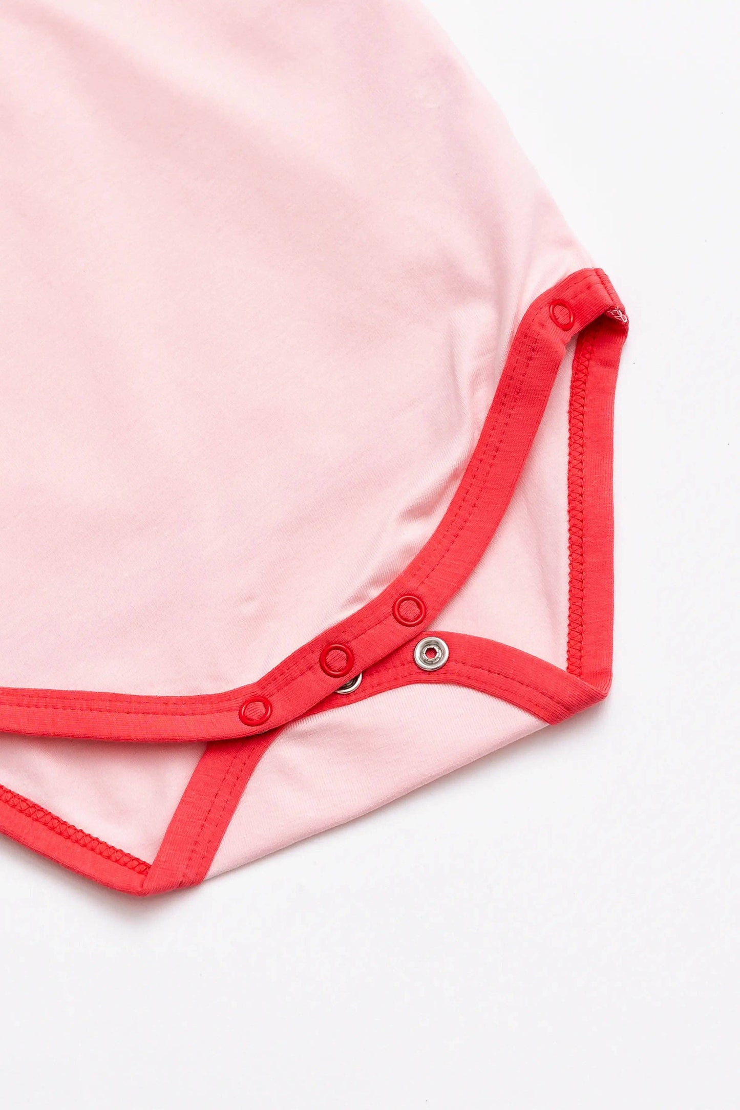 Short Sleeve Lucky Bodysuit-Light Pink