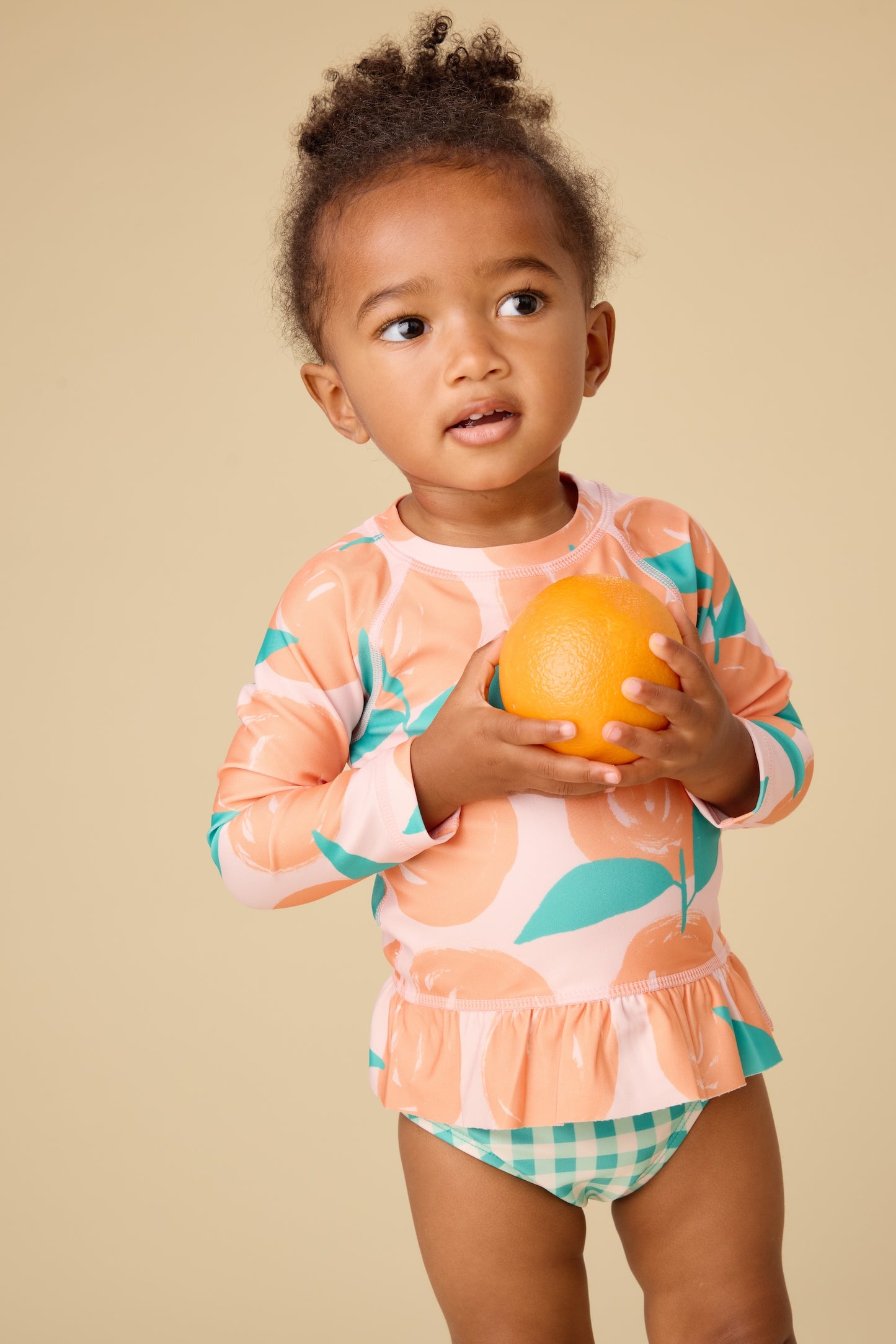 Valencia Orange Rash Guard Baby Swim Set