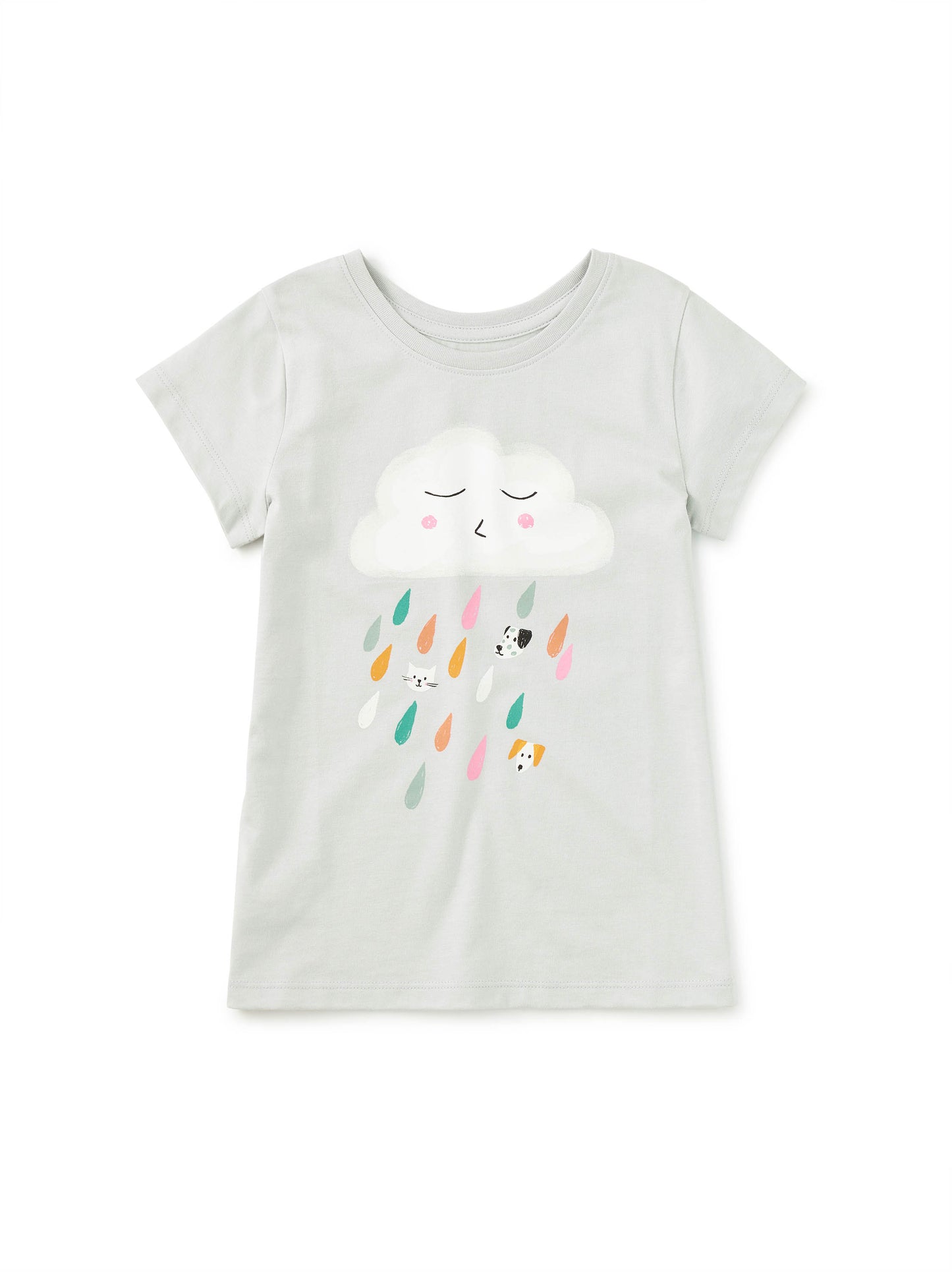 Raining Cats & Dogs Graphic Tee - Pearl Blue