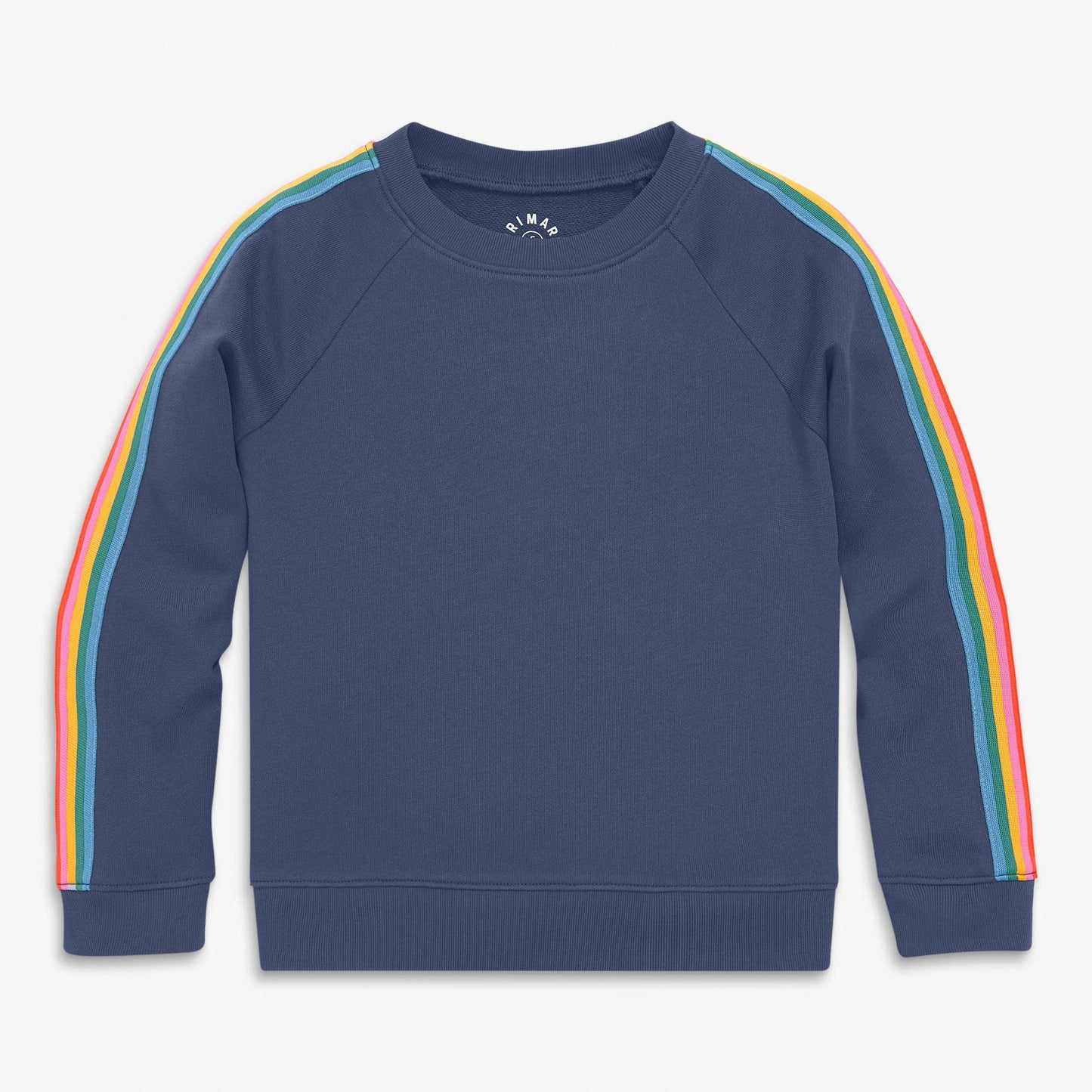Kids sweatshirt with rainbow trim