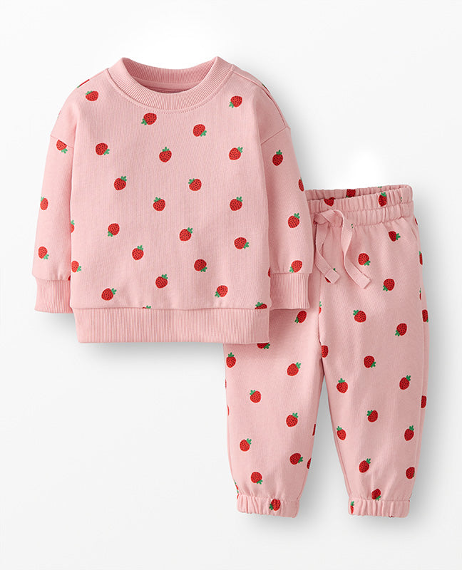 Strawberry French Terry Top & Pant Set