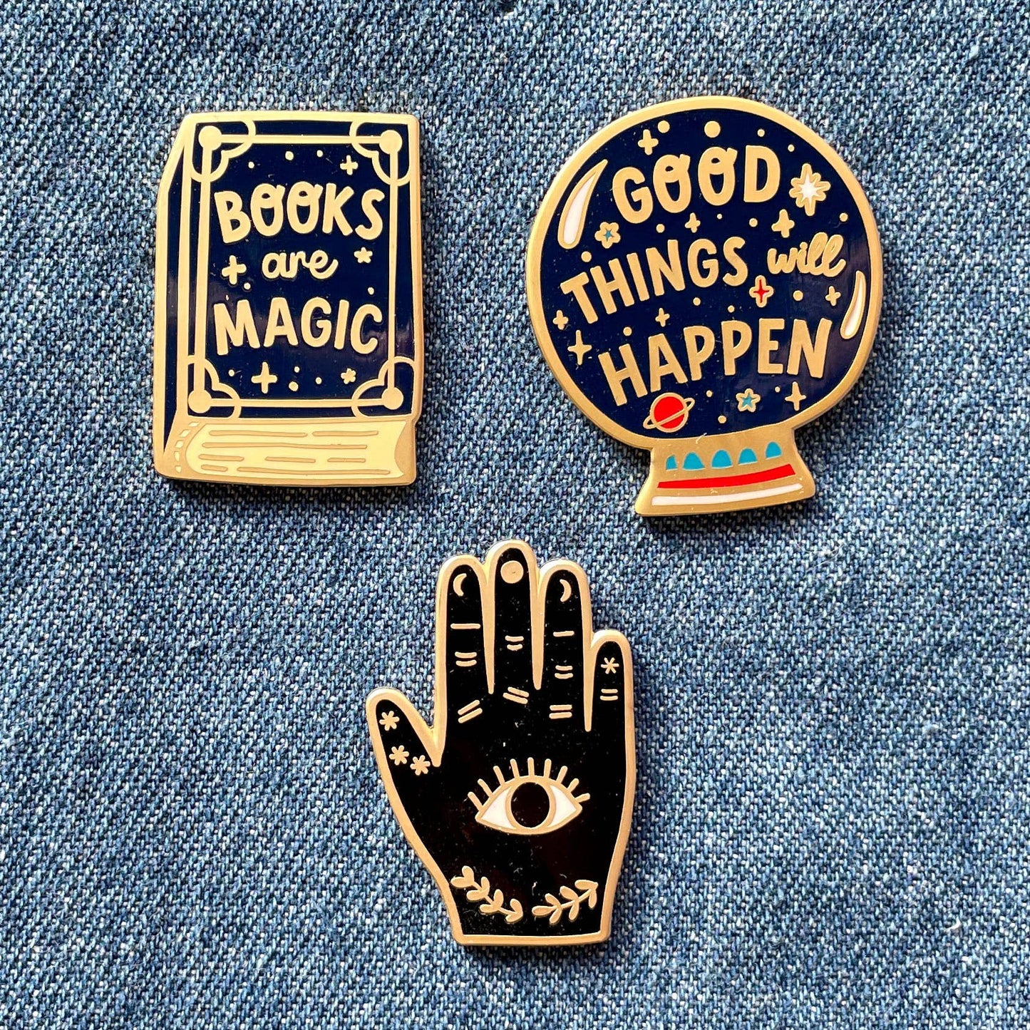 Good Things Will Happen Crystal Ball Enamel Pin