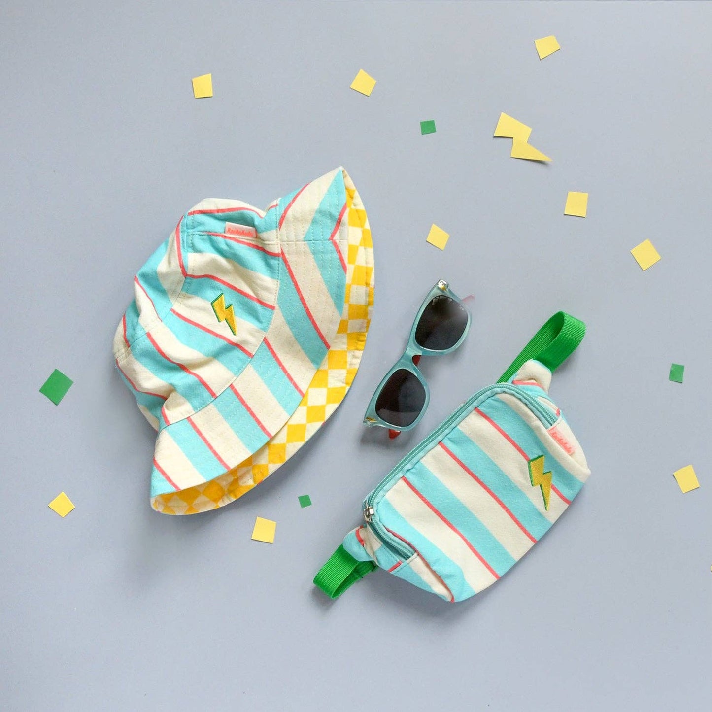 Lightning Stripe Reversible Bucket Hat 3-6 Years
