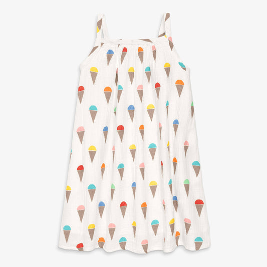 Rainbow Scoops Gauze Tank Dress