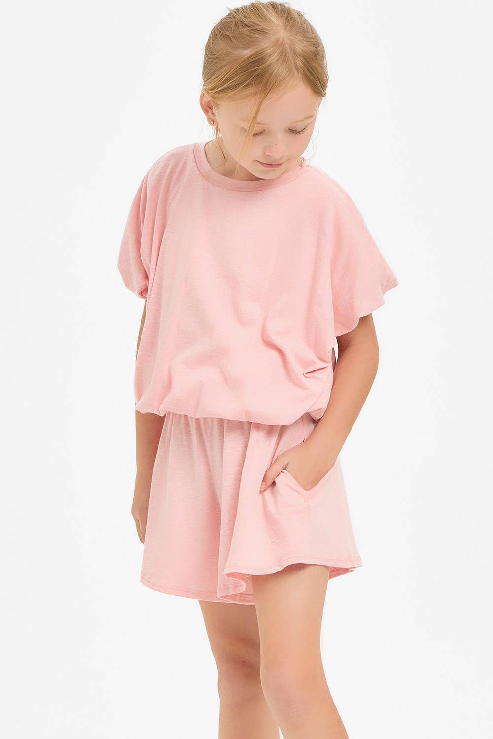 Cotton Blended Wide Legs Skort