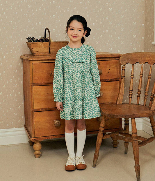 Green Floral Print Dress