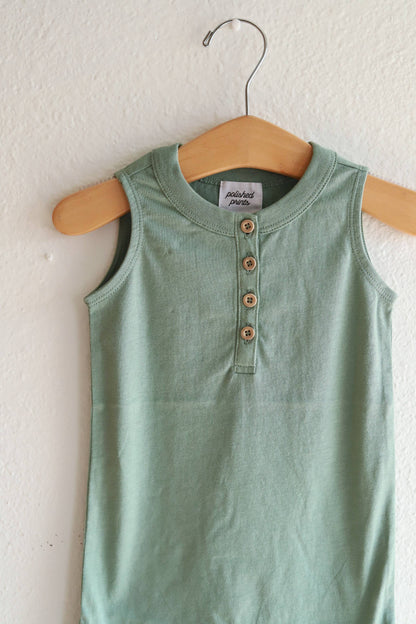 Green Baby Romper