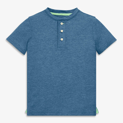 Kids Heathered Henley Tee