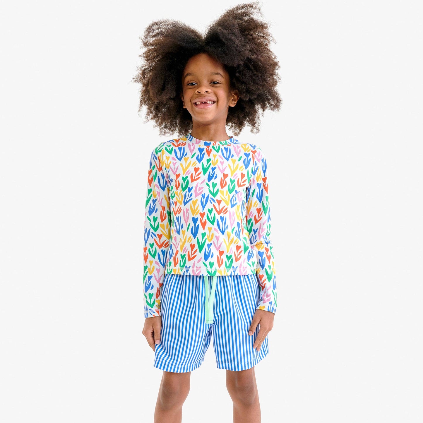 Kids Swim Trunk In Stripe