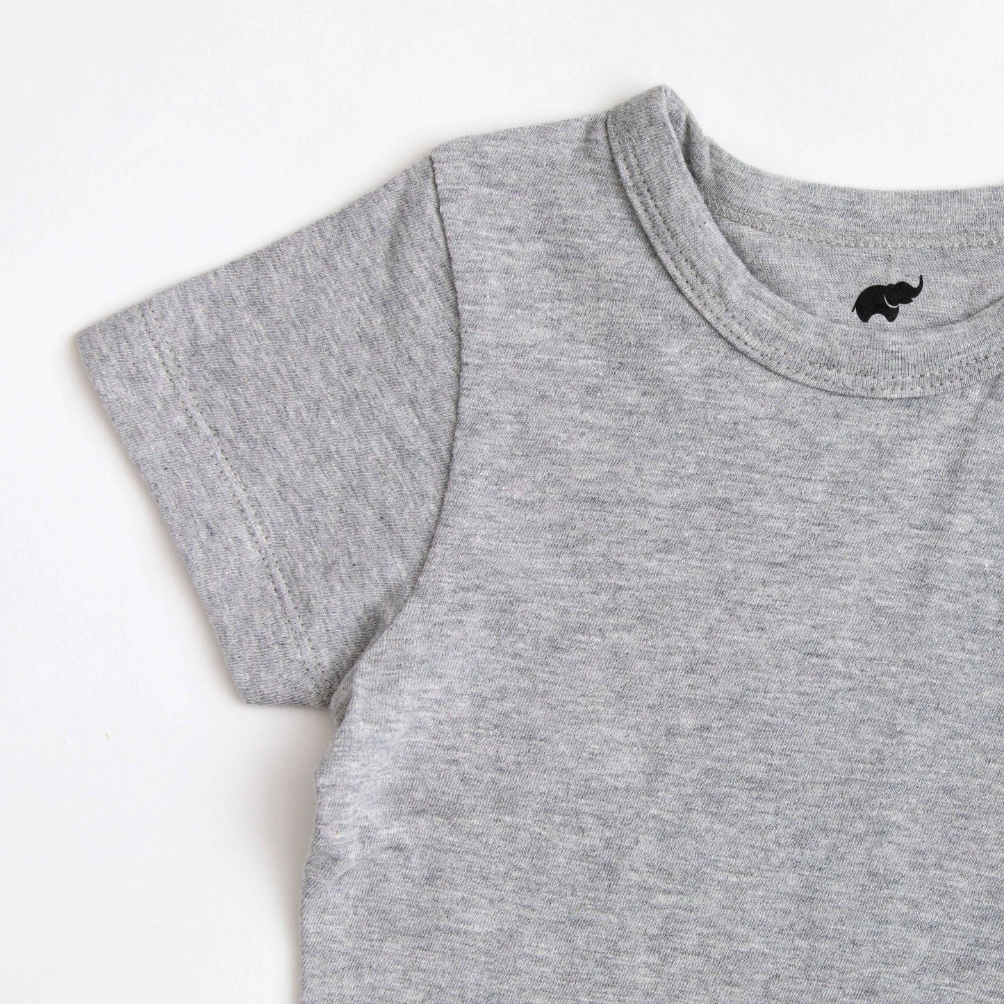 Short Sleeve Crewneck Tee- Heather Grey