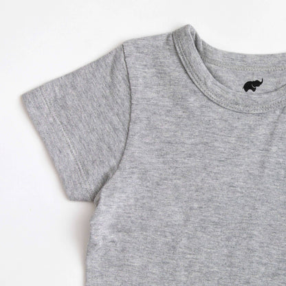 Short Sleeve Crewneck Tee- Heather Grey