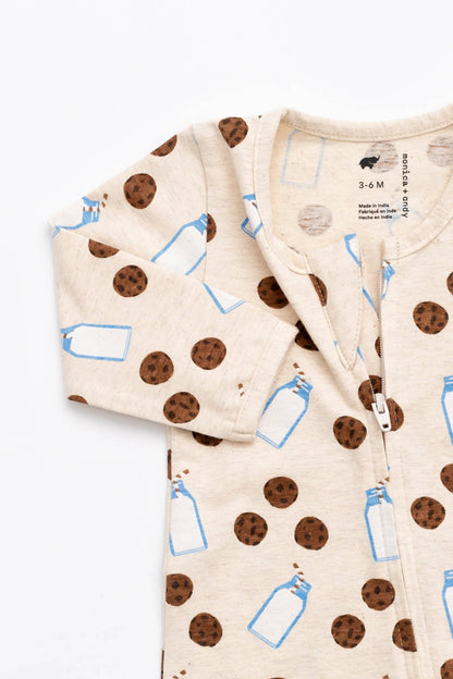 Zipper One-Piece- Cookies + Milk