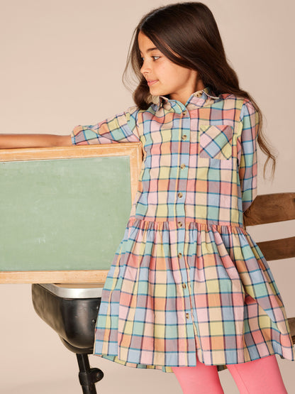 Van Lake Collared Blouson Sleeve Dress