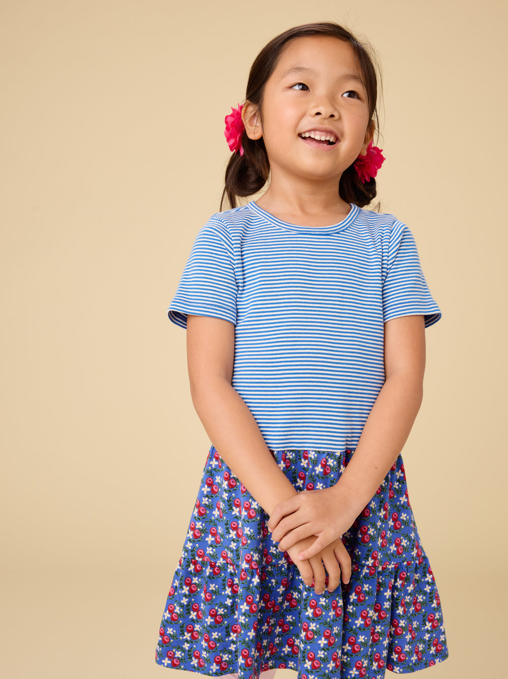 Tier Skirted Twirl Dress - Flamenco Fan Rose