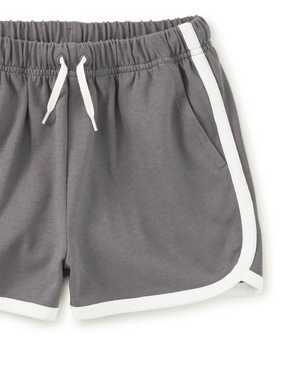 Sporty Ringer Shorts - Thunder