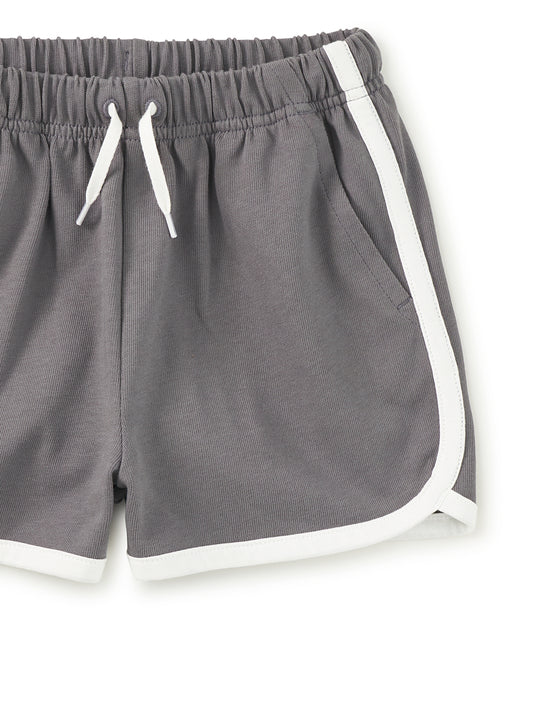 Sporty Ringer Shorts - Thunder