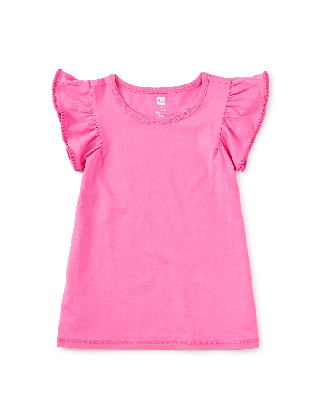 Pom-Pom Flutter Top - Carousel Pink