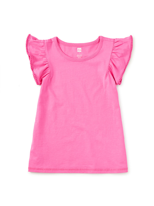 Pom-Pom Flutter Top - Carousel Pink