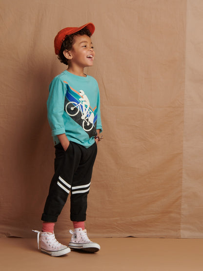 Speedy Striped Play Pant - Jet Black
