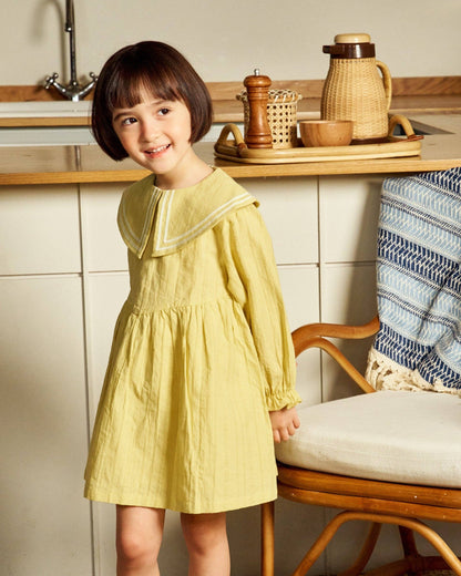 Sarah Wide Collar Textured Dress
