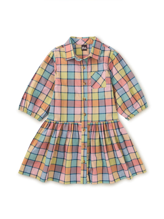 Van Lake Collared Blouson Sleeve Dress