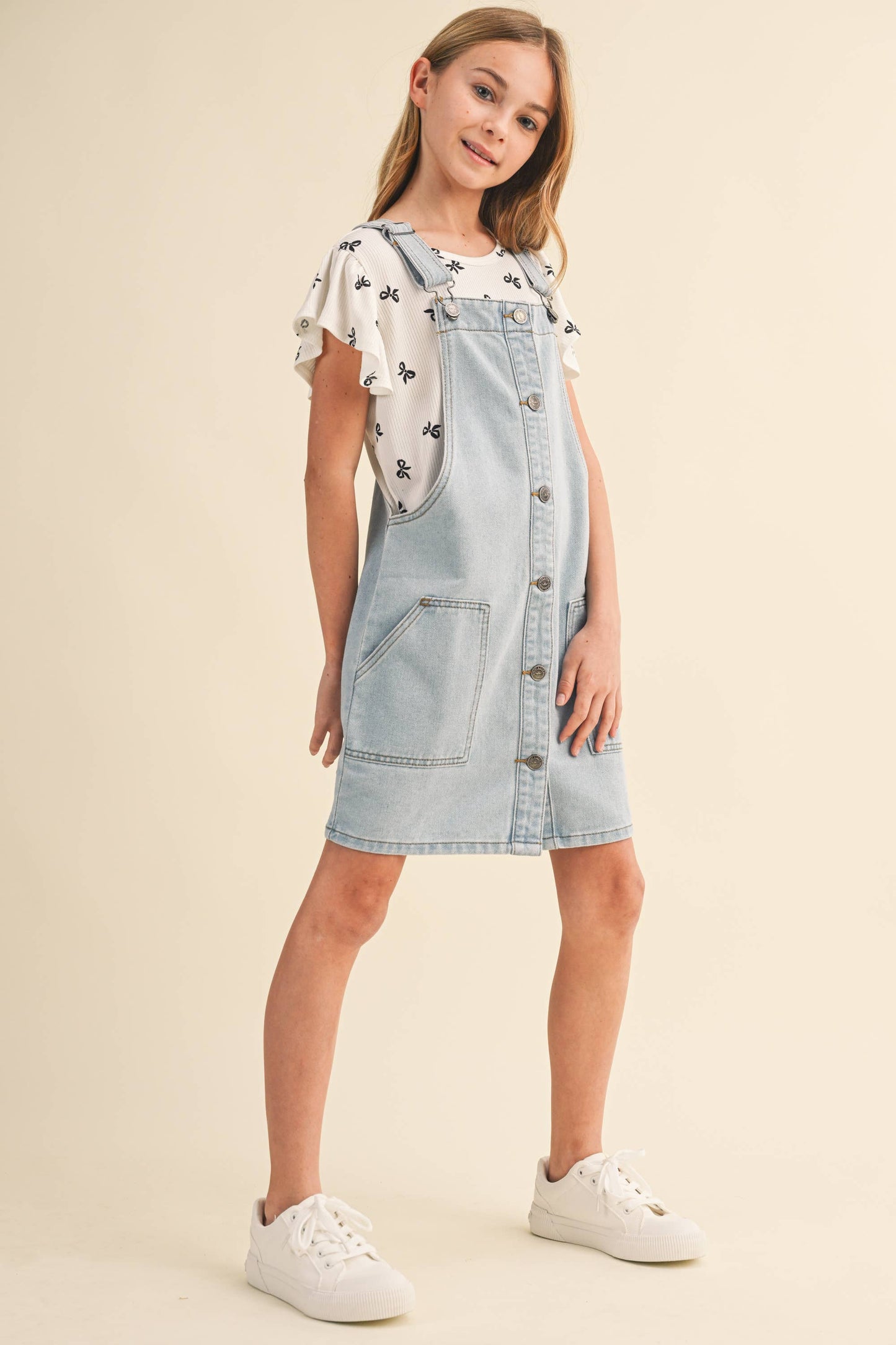 TWEEN KIDS GIRLS DENIM OVERALL DRESS (7-12)