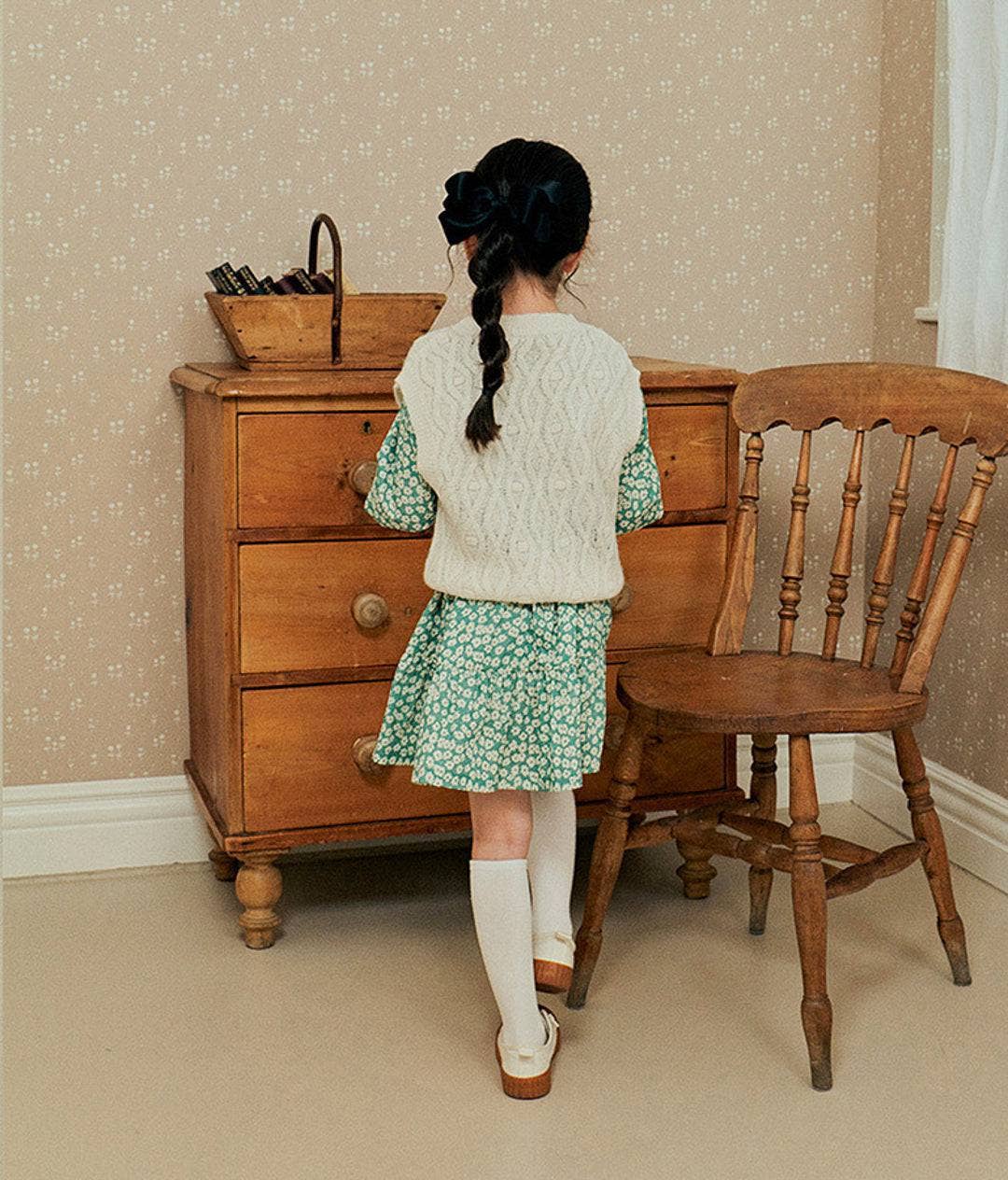 Green Floral Print Dress