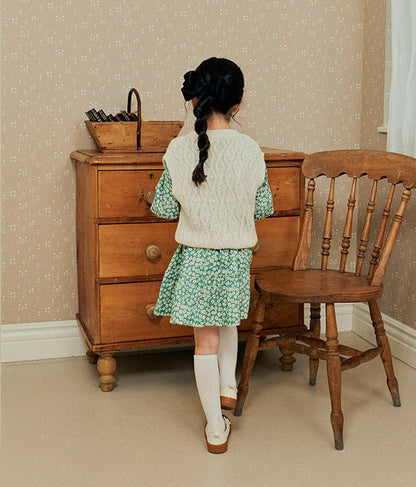 Green Floral Print Dress