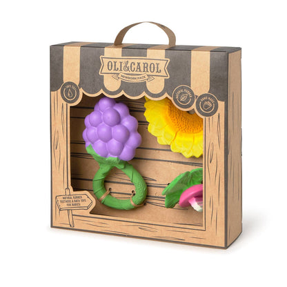 Newborn Gift Set - Grape Rattle
