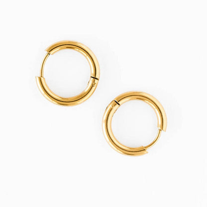 Endless Hoop Stud Earrings - Hypoallergenic, Flat Back, Girl
