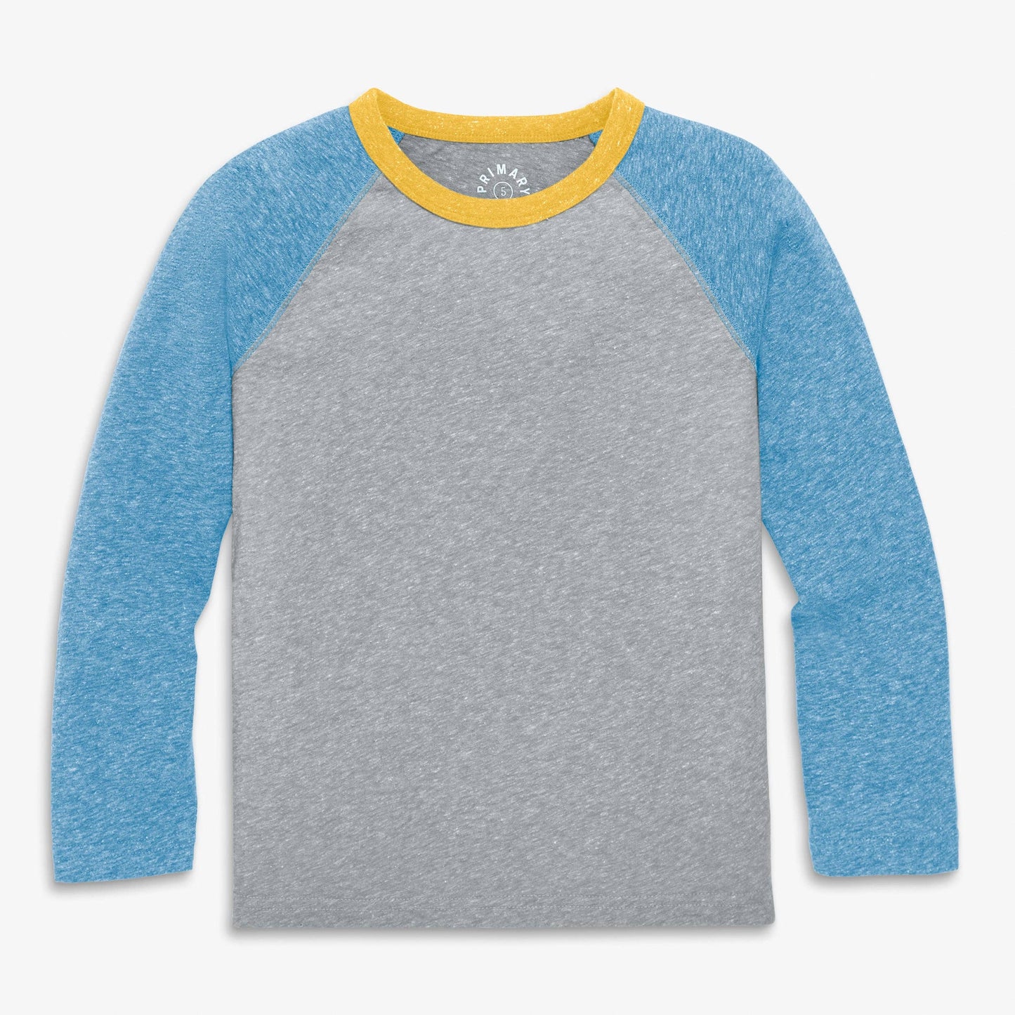 Kids heathered long sleeve baseball tee