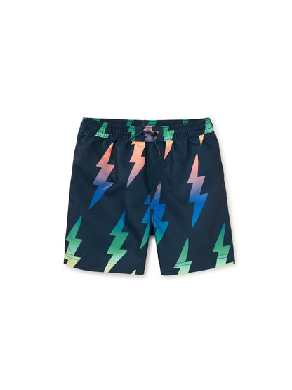 Rainbow Lightning Bolt Swim Trunks