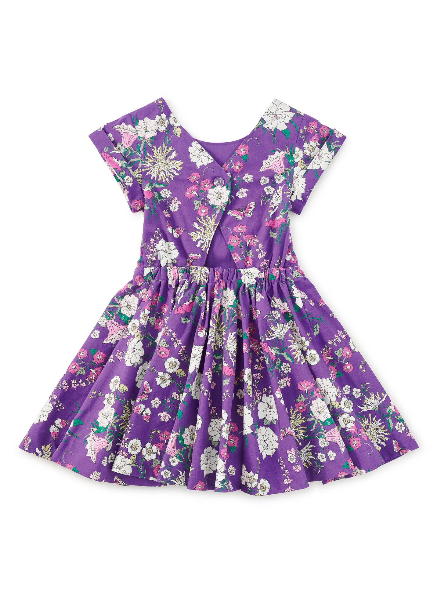 Portuguese Floral Button Back Dress
