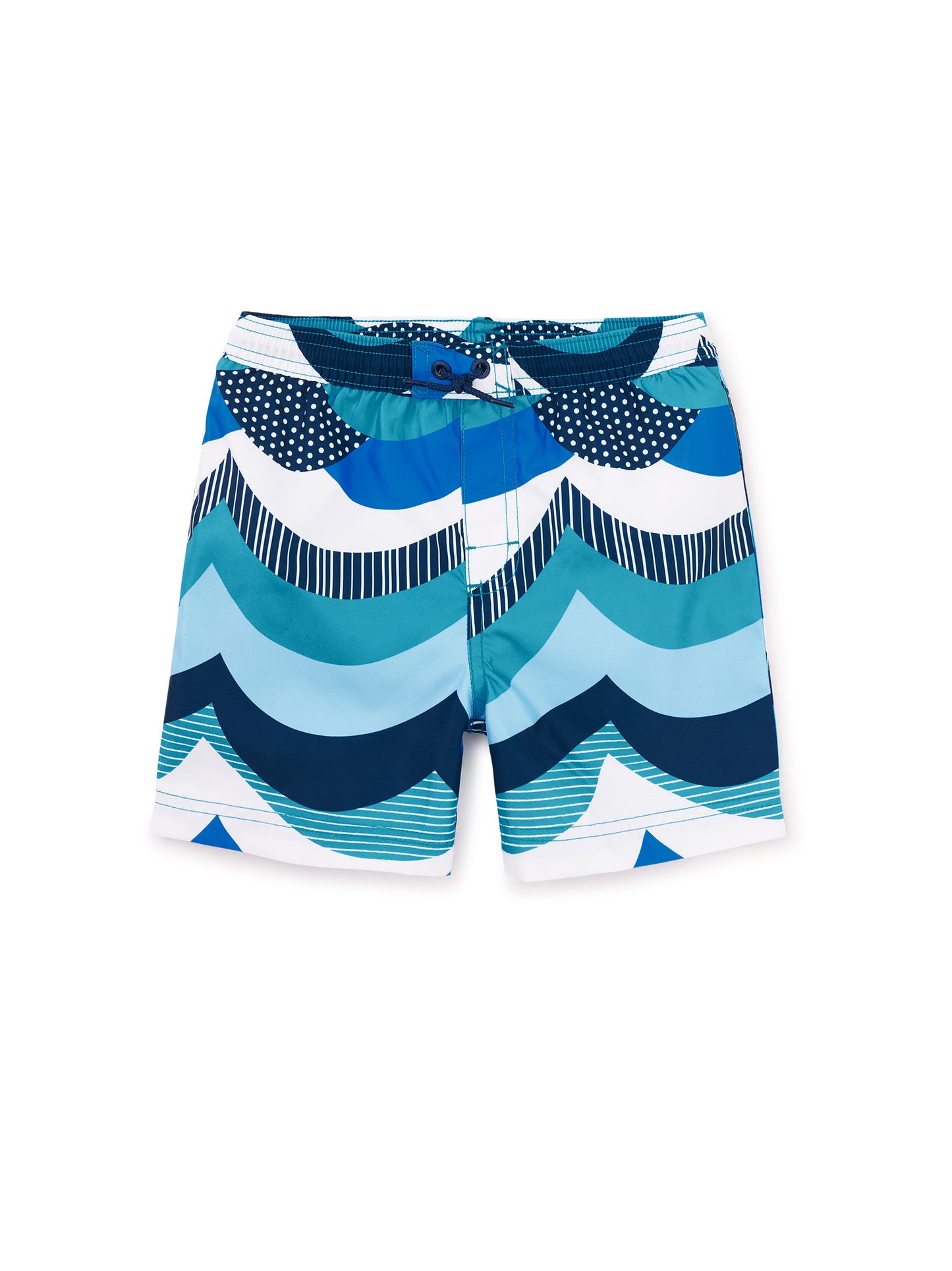 Mid-Length Swim Trunks - Scallop Waves