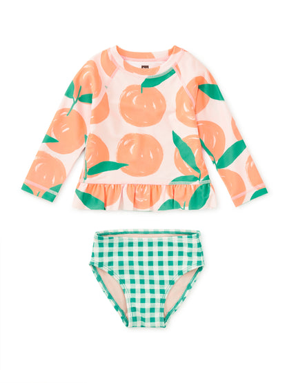 Valencia Orange Rash Guard Baby Swim Set