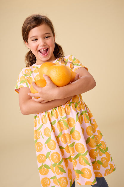 Valencia Orange Twirl Dress