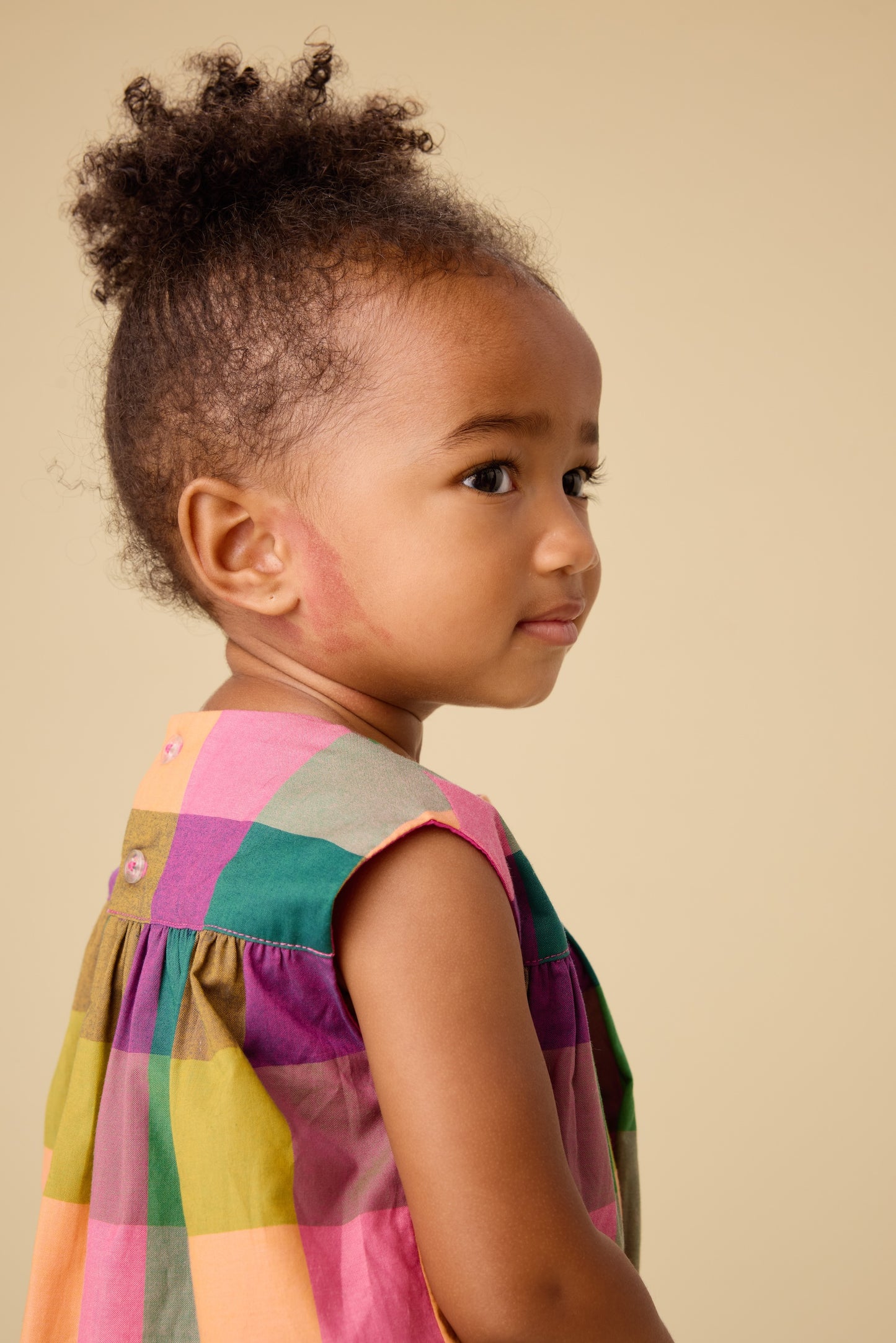 Barcelona Plaid Printed Empire Baby Set