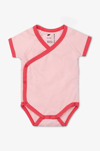 Short Sleeve Lucky Bodysuit-Light Pink