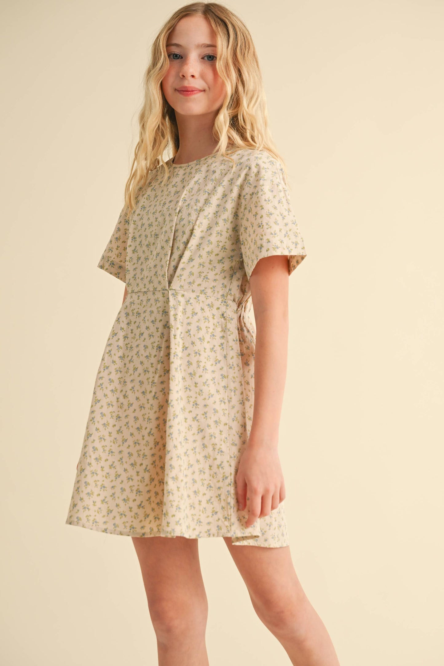 DROP SHOULDER S/S MINI DRESS