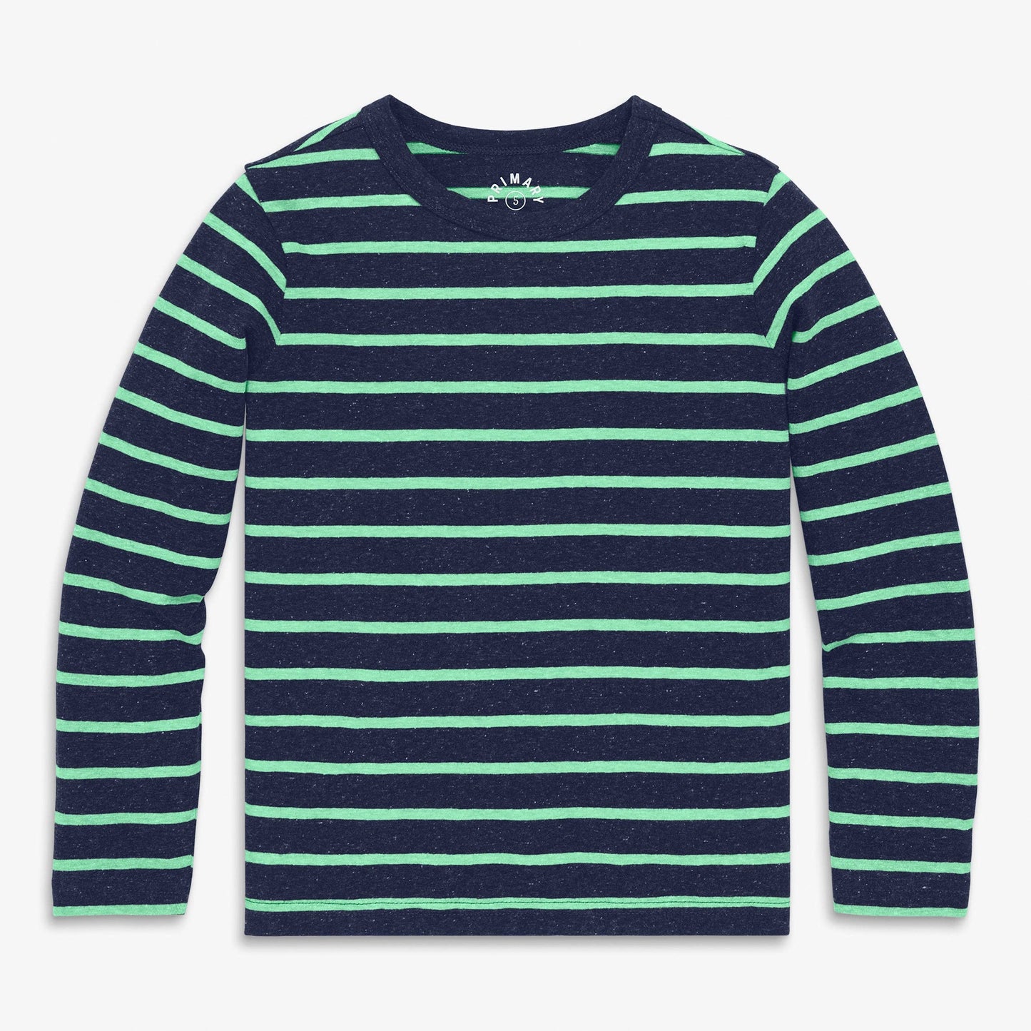 Kids heathered long sleeve stripe tee
