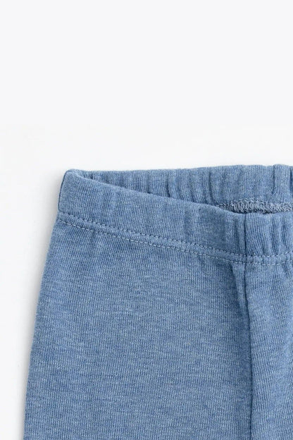 Hello Baby Pant - Light Blue Heather