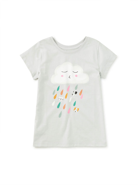 Raining Cats & Dogs Graphic Tee - Pearl Blue