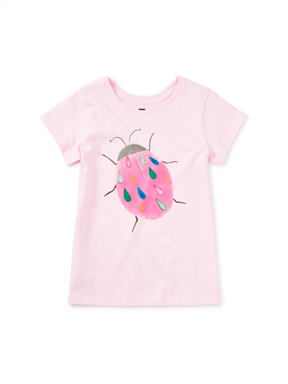 Rainy Ladybug Graphic Tee - Pink Lady