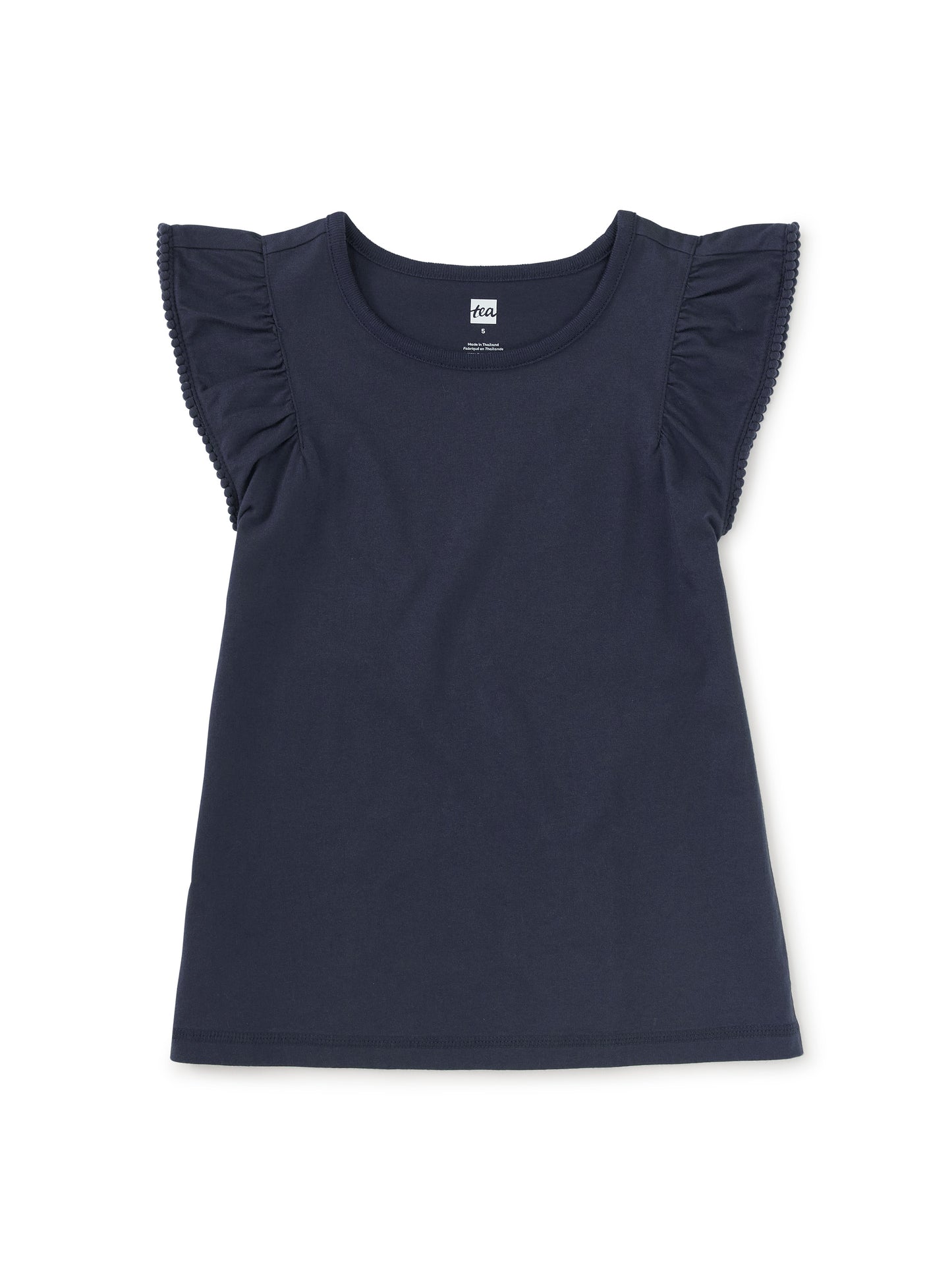 Pom-Pom Flutter Top - Indigo