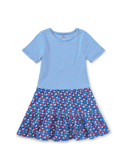 Tier Skirted Twirl Dress - Flamenco Fan Rose