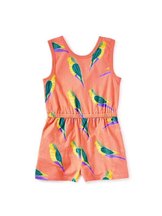 Reversible Wrap Romper - Monk Parakeet