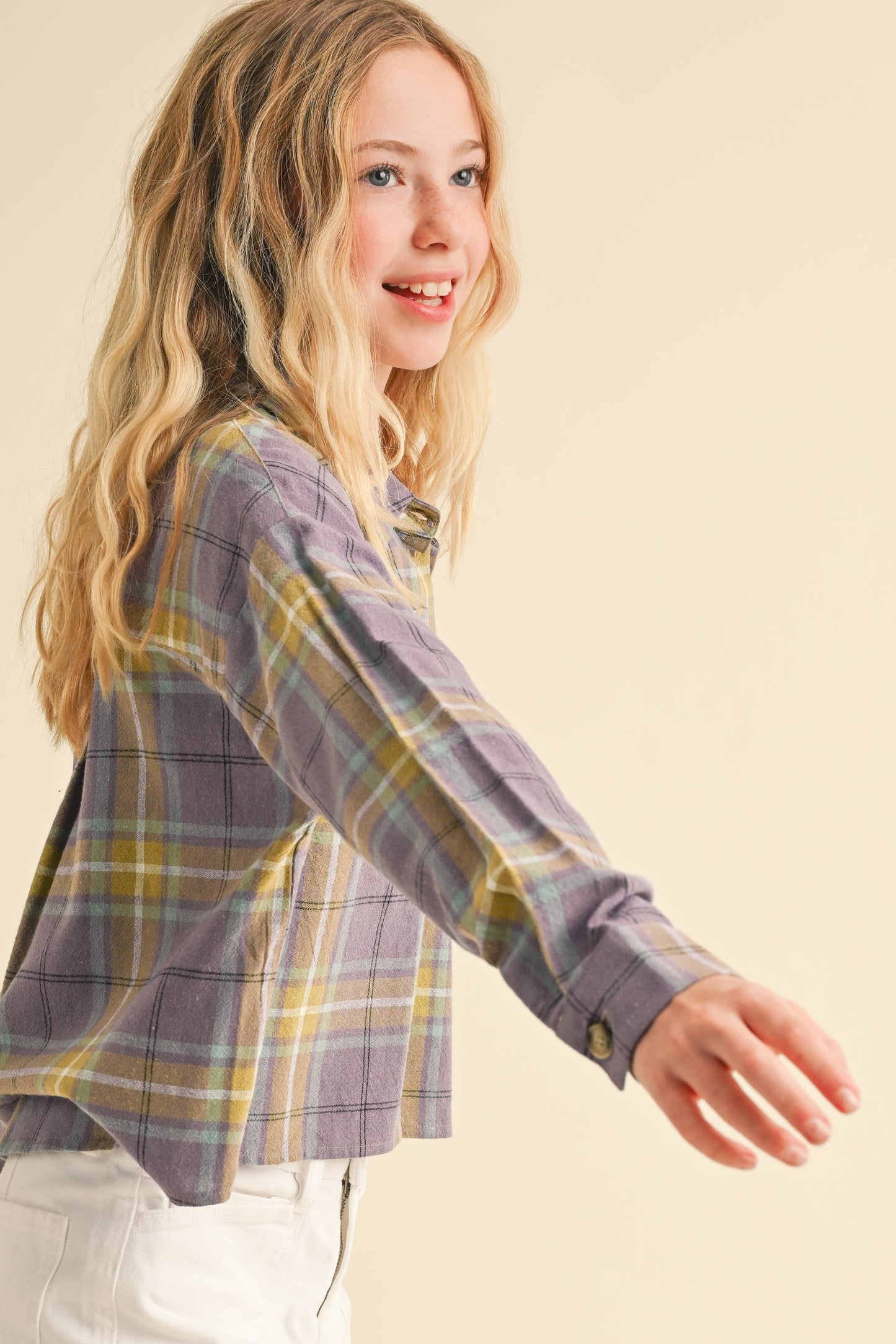 TWEEN KIDS GIRLS TWO POCKET SHORT SHIRT (7-14) (Copy)