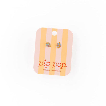Planet Stud Earrings - Hypoallergenic, Flat Back, Girl Gift